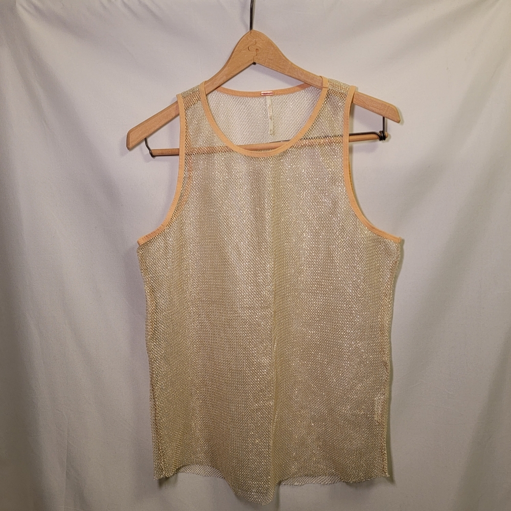 Gold jersey tank